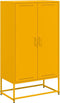 vidaXL - Hoge - kast - 68,5x38,5x123,5 - cm - staal - mosterdgeel