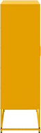 vidaXL - Hoge - kast - 68,5x38,5x123,5 - cm - staal - mosterdgeel