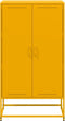 vidaXL - Hoge - kast - 68,5x38,5x123,5 - cm - staal - mosterdgeel