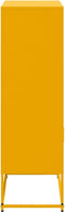 vidaXL - Hoge - kast - 68,5x38,5x123,5 - cm - staal - mosterdgeel