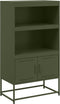 vidaXL - Hoge - kast - 68,5x38,5x123,5 - cm - staal - olijfgroen