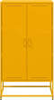 vidaXL - Hoge - kast - 68,5x38,5x123,5 - cm - staal - olijfgroen
