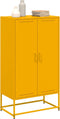vidaXL - Hoge - kast - 68,5x38,5x123,5 - cm - staal - olijfgroen