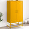 vidaXL - Hoge - kast - 68,5x38,5x123,5 - cm - staal - olijfgroen