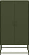 vidaXL - Hoge - kast - 68,5x38,5x123,5 - cm - staal - olijfgroen