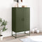 vidaXL - Hoge - kast - 68,5x38,5x123,5 - cm - staal - olijfgroen