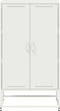 vidaXL - Hoge - kast - 68,5x38,5x123,5 - cm - staal - roze