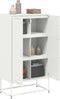 vidaXL - Hoge - kast - 68,5x38,5x123,5 - cm - staal - roze