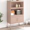 vidaXL - Hoge - kast - 68,5x38,5x123,5 - cm - staal - roze