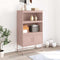 vidaXL - Hoge - kast - 68,5x38,5x123,5 - cm - staal - roze
