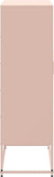 vidaXL - Hoge - kast - 68,5x38,5x123,5 - cm - staal - roze