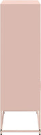 vidaXL - Hoge - kast - 68,5x38,5x123,5 - cm - staal - roze