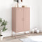 vidaXL - Hoge - kast - 68,5x38,5x123,5 - cm - staal - roze