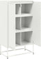vidaXL - Hoge - kast - 68,5x38,5x123,5 - cm - staal - wit