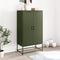 vidaXL - Hoge - kast - 68,5x38,5x123,5 - cm - staal - wit