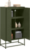 vidaXL - Hoge - kast - 68,5x38,5x123,5 - cm - staal - wit