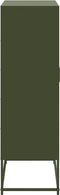 vidaXL - Hoge - kast - 68,5x38,5x123,5 - cm - staal - wit
