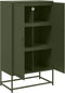 vidaXL - Hoge - kast - 68,5x38,5x123,5 - cm - staal - wit