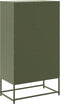 vidaXL - Hoge - kast - 68,5x38,5x123,5 - cm - staal - wit