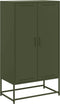 vidaXL - Hoge - kast - 68,5x38,5x123,5 - cm - staal - wit