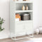 vidaXL - Hoge - kast - 68,5x38,5x123,5 - cm - staal - wit