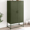 vidaXL - Hoge - kast - 68,5x38,5x123,5 - cm - staal - wit
