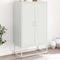 vidaXL - Hoge - kast - 68,5x38,5x123,5 - cm - staal - wit