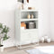 vidaXL - Hoge - kast - 68,5x38,5x123,5 - cm - staal - wit