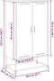 vidaXL - Hoge - kast - 68,5x38,5x123,5 - cm - staal - wit