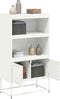 vidaXL - Hoge - kast - 68,5x38,5x123,5 - cm - staal - wit