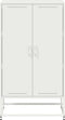 vidaXL - Hoge - kast - 68,5x38,5x123,5 - cm - staal - wit