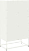 vidaXL - Hoge - kast - 68,5x38,5x123,5 - cm - staal - wit