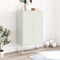 vidaXL - Hoge - kast - 68,5x38,5x123,5 - cm - staal - wit