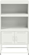 vidaXL - Hoge - kast - 68,5x38,5x123,5 - cm - staal - wit