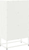 vidaXL - Hoge - kast - 68,5x38,5x123,5 - cm - staal - wit