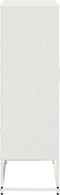 vidaXL - Hoge - kast - 68,5x38,5x123,5 - cm - staal - wit