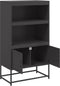 vidaXL - Hoge - kast - 68,5x38,5x123,5 - cm - staal - zwart