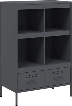 vidaXL - Hoge - kast - 68x39x101,5 - cm - staal - antracietkleurig