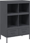 vidaXL - Hoge - kast - 68x39x101,5 - cm - staal - antracietkleurig