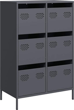 vidaXL - Hoge - kast - 68x39x101,5 - cm - staal - antracietkleurig
