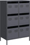vidaXL - Hoge - kast - 68x39x101,5 - cm - staal - antracietkleurig