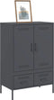 vidaXL - Hoge - kast - 68x39x101,5 - cm - staal - antracietkleurig