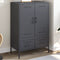 vidaXL - Hoge - kast - 68x39x101,5 - cm - staal - antracietkleurig