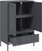 vidaXL - Hoge - kast - 68x39x101,5 - cm - staal - antracietkleurig