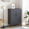 vidaXL - Hoge - kast - 68x39x101,5 - cm - staal - antracietkleurig