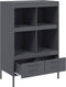 vidaXL - Hoge - kast - 68x39x101,5 - cm - staal - antracietkleurig