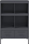 vidaXL - Hoge - kast - 68x39x101,5 - cm - staal - antracietkleurig