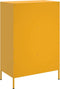vidaXL - Hoge - kast - 68x39x101,5 - cm - staal - mosterdgeel