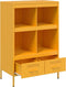 vidaXL - Hoge - kast - 68x39x101,5 - cm - staal - mosterdgeel