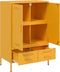 vidaXL - Hoge - kast - 68x39x101,5 - cm - staal - mosterdgeel